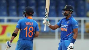 File image of Shreyas Iyer with Virat Kohli.(Getty Images) File image of Shreyas Iyer with Virat Kohli.(Getty Images)