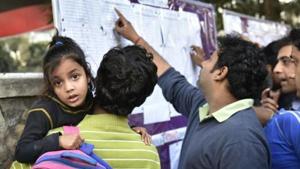 Last date of submission of application forms in schools will be December 27 and the first list will be out on January 24, 2020.(HT file) Last date of submission of application forms in schools will be December 27 and the first list will be out on January 24, 2020.(HT file)