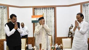 In a stint that last 80 hours, Devendra Fadnavis was appointed as Maharashtra CM and Ajit pawar as Deputy CM in presence of Maharashtra governor Bhagat Singh Koshyari at Raj Bhavan in Mumbai on November 23, 2019.(HT photo) In a stint that last 80 hours, Devendra Fadnavis was appointed as Maharashtra CM and Ajit pawar as Deputy CM in presence of Maharashtra governor Bhagat Singh Koshyari at Raj Bhavan in Mumbai on November 23, 2019.(HT photo)