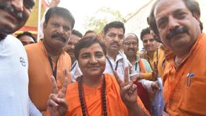 Bhopal MP Pragya Singh Thakur in Bhopal, May 23, 2019(Mujeeb Faruqui/HT Photo) Bhopal MP Pragya Singh Thakur in Bhopal, May 23, 2019(Mujeeb Faruqui/HT Photo)
