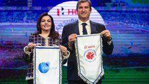 Football Sports Development Limited (FSDL) chairperson Nita Ambani and City Football Group CEO Ferran Soriano.(PTI) Football Sports Development Limited (FSDL) chairperson Nita Ambani and City Football Group CEO Ferran Soriano.(PTI)