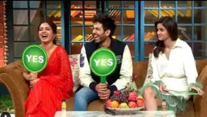 Ananya Panday promotes Pati Patni Aur Woh on Kapil Sharma’s show. Ananya Panday promotes Pati Patni Aur Woh on Kapil Sharma’s show.