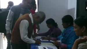 Voting underway at polling booth number 472 in Chatra in Jharkhand(ANI) Voting underway at polling booth number 472 in Chatra in Jharkhand(ANI)