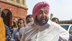 Punjab Chief Minister Amarinder Singh at North Block in New Delhi in September 2019.(File photo: PTI) Punjab Chief Minister Amarinder Singh at North Block in New Delhi in September 2019.(File photo: PTI)
