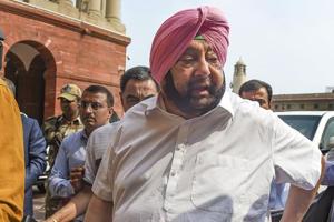 Punjab Chief Minister Amarinder Singh at North Block in New Delhi in September 2019.(File photo: PTI) Punjab Chief Minister Amarinder Singh at North Block in New Delhi in September 2019.(File photo: PTI)