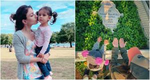 Soha Ali Khan and Inaaya Naumi Kemmu visited Mansoor Ali Khan Pataudi’s grave at Pataudi Palace. Soha Ali Khan and Inaaya Naumi Kemmu visited Mansoor Ali Khan Pataudi’s grave at Pataudi Palace.