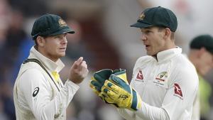 File image of Australia cricketer Steve Smith with skipper Tim Paine.(Getty Images) File image of Australia cricketer Steve Smith with skipper Tim Paine.(Getty Images)
