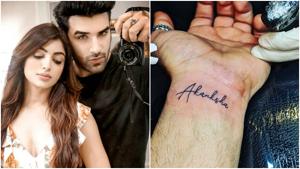 Paras Chhabra got his girlfriend Akanksha Puri’s name tattooed on his wrist earlier this year. Paras Chhabra got his girlfriend Akanksha Puri’s name tattooed on his wrist earlier this year.