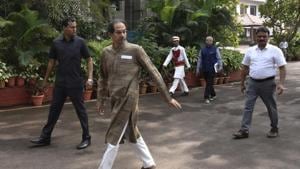 Maharashtra CM Uddhav Thackeray arrives to received the King of the Kingdom of Sweden Carl XVI Gustaf and Queen Silvia at Raj Bhavan in Mumbai on December 4, 2019.(Kunal Patil/HT Photo) Maharashtra CM Uddhav Thackeray arrives to received the King of the Kingdom of Sweden Carl XVI Gustaf and Queen Silvia at Raj Bhavan in Mumbai on December 4, 2019.(Kunal Patil/HT Photo)