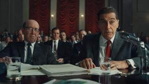 This image released by Netflix shows Al Pacino, right, in a scene from The Irishman.(AP) This image released by Netflix shows Al Pacino, right, in a scene from The Irishman.(AP)