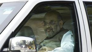 Union Home Minister Amit Shah arrives to attend the ongoing winter session, at Parliament House, in New Delhi on Friday, November 29.(Burhaan Kinu/HT PHOTO) Union Home Minister Amit Shah arrives to attend the ongoing winter session, at Parliament House, in New Delhi on Friday, November 29.(Burhaan Kinu/HT PHOTO)