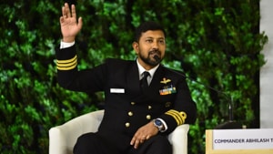 Cdr Tomy is the first Indian to complete a solo, non-stop circumnavigation of the world under sail in 2013.(Photo: Raj K Raj/ Hindustan Times) Cdr Tomy is the first Indian to complete a solo, non-stop circumnavigation of the world under sail in 2013.(Photo: Raj K Raj/ Hindustan Times)