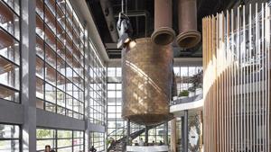 An old soap factory in Vikhroli has been converted into an office and a buzzing cafe.(Edmund Sumner) An old soap factory in Vikhroli has been converted into an office and a buzzing cafe.(Edmund Sumner)