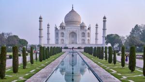 The new viewpoint, developed by the Agra Development Authority (ADA), was thrown open to the public at Mehtab Bagh in the city on November 16.(Unsplash) The new viewpoint, developed by the Agra Development Authority (ADA), was thrown open to the public at Mehtab Bagh in the city on November 16.(Unsplash)