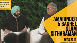 <p>Punjab CM Amarinder Singh & Chhattisgarh CM Bhupesh Baghel spoke at the 17th edition of the Hindustan Times Leadership Summit. The two Chief Ministers launched a stinging attack on finance minister Nirmala Sitharaman over the economy and the GST issue. While Amarinder Singh said that Nirmala Sitharaman does not understand the issues of the states, Baghel said the finance minister does not even understand the issue of onion price rise. Watch the full video for more.</p> <p>Punjab CM Amarinder Singh & Chhattisgarh CM Bhupesh Baghel spoke at the 17th edition of the Hindustan Times Leadership Summit. The two Chief Ministers launched a stinging attack on finance minister Nirmala Sitharaman over the economy and the GST issue. While Amarinder Singh said that Nirmala Sitharaman does not understand the issues of the states, Baghel said the finance minister does not even understand the issue of onion price rise. Watch the full video for more.</p>