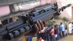 Police opened fire to control a mob that was pelting stones at the security forces at a polling booth in Gumla during the second phase of assembly election in Jharkhand, Dec 7, 2019.(PTI / Representative Photo) Police opened fire to control a mob that was pelting stones at the security forces at a polling booth in Gumla during the second phase of assembly election in Jharkhand, Dec 7, 2019.(PTI / Representative Photo)