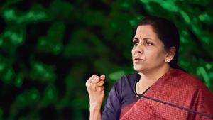 Sitharaman spoke about the rationalisation of tax slabs under GST, in which goods and services ate taxed at four rates --- 5%, 12%, 18% and 28%.(HT Photos) Sitharaman spoke about the rationalisation of tax slabs under GST, in which goods and services ate taxed at four rates --- 5%, 12%, 18% and 28%.(HT Photos)
