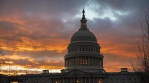 FILE- In this Jan. 24, 2019, file photo, the U.S. Capitol at sunset in Washington. Republicans have high hopes of using the House drive toward impeaching President Donald Trump to defeat Democrats from swing districts loaded with moderate voters. (AP Photo/J. Scott Applewhite, File)(AP)