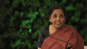 Nirmala Sitharaman, Minister of Finance during the Hindustan Times Leadership Summit at Taj Palace in New Delhi.(Raj K Raj/HT PHOTO) Nirmala Sitharaman, Minister of Finance during the Hindustan Times Leadership Summit at Taj Palace in New Delhi.(Raj K Raj/HT PHOTO)
