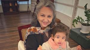 Sharmila Tagore on her 75th birthday with her granddaughter Inaaya Naumi Kemmu. Sharmila Tagore on her 75th birthday with her granddaughter Inaaya Naumi Kemmu.