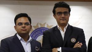 File image of Sourav Ganguly and Jay Shah.(File) File image of Sourav Ganguly and Jay Shah.(File)