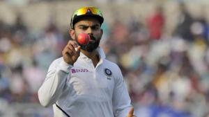 File image of India skipper Virat Kohli with pink ball.(AP Image) File image of India skipper Virat Kohli with pink ball.(AP Image)