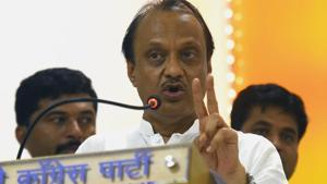 NCP lawmaker Ajit Pawar has been given a clean chit in the Vidarbha irrigation probe by the anti-corruption bureau.(HT File Photo) NCP lawmaker Ajit Pawar has been given a clean chit in the Vidarbha irrigation probe by the anti-corruption bureau.(HT File Photo)
