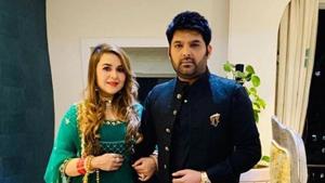 Kapil Sharma with wife Ginni Chatrath Kapil Sharma with wife Ginni Chatrath