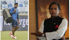 Shashi Tharoor laments Samson’s absence from Team India.(PTI/HT) Shashi Tharoor laments Samson’s absence from Team India.(PTI/HT)