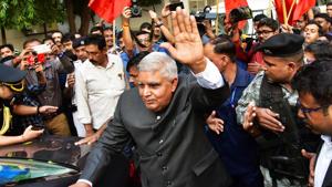 West Bengal Governor Jagdeep Dhankhar has had an acrimonious relationship with the state government ever since he was sworn in on July 30.(ANI) West Bengal Governor Jagdeep Dhankhar has had an acrimonious relationship with the state government ever since he was sworn in on July 30.(ANI)