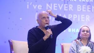 Mahesh Bhatt addresses at the launch of his daughter Shaheen Bhatt's book I've Never Been (un)Happier.(IANS) Mahesh Bhatt addresses at the launch of his daughter Shaheen Bhatt's book I've Never Been (un)Happier.(IANS)