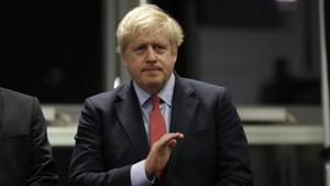 Britain's Prime Minister and Conservative Party leader Boris Johnson applauds during the Uxbridge and South Ruislip constituency count declaration at Brunel University in Uxbridge, London on Friday.(AP Photo) Britain's Prime Minister and Conservative Party leader Boris Johnson applauds during the Uxbridge and South Ruislip constituency count declaration at Brunel University in Uxbridge, London on Friday.(AP Photo)