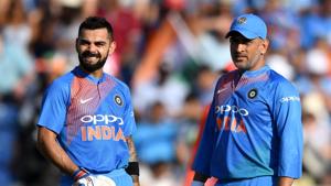 File image of India cricketers Virat Kohli and MS Dhoni.(Getty Images) File image of India cricketers Virat Kohli and MS Dhoni.(Getty Images)