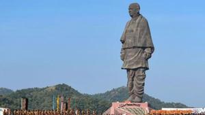 The Statue of Unity at Gujarat’s Kevadia is a 182-m tall statue of India’s first home minister Sardar Vallabhbhai Patel .(PTI) The Statue of Unity at Gujarat’s Kevadia is a 182-m tall statue of India’s first home minister Sardar Vallabhbhai Patel .(PTI)
