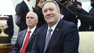 The personal Twitter account of US secretary of state Mike Pompeo (right) had attracted more than 2,800 followers soon after he opened it.(Bloomberg) The personal Twitter account of US secretary of state Mike Pompeo (right) had attracted more than 2,800 followers soon after he opened it.(Bloomberg)