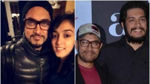 Aamir Khan with daughter Ira Khan and son Junaid Khan. (Instagram/IANS)