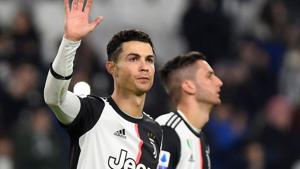Juventus' Cristiano Ronaldo after the match(REUTERS) Juventus' Cristiano Ronaldo after the match(REUTERS)