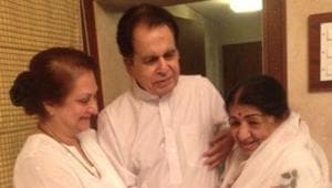 Dilip Kumar with wife Saira Banu and singer Lata Mangeshkar. Dilip Kumar with wife Saira Banu and singer Lata Mangeshkar.