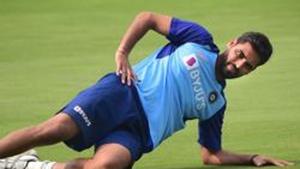 India's Bhuvneshwar Kumar warms-up during a practice session ahead of the first T20 match against West Indies at Rajiv Gandhi International stadium in Hyderabad, Thursday, Dec. 5, 2019.(PTI) India's Bhuvneshwar Kumar warms-up during a practice session ahead of the first T20 match against West Indies at Rajiv Gandhi International stadium in Hyderabad, Thursday, Dec. 5, 2019.(PTI)