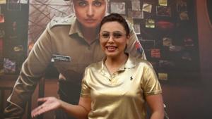 Rani Mukerji on the sets of Neha Dhupia's chat show in Mumbai.(IANS) Rani Mukerji on the sets of Neha Dhupia's chat show in Mumbai.(IANS)