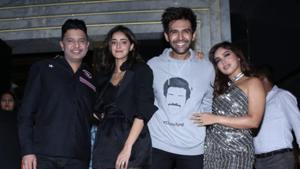 Pati Patni Aur Woh stars Ananya Panday, Kartik Aaryan and Bhumi Pednekar in lead roles.(Varinder Chawla) Pati Patni Aur Woh stars Ananya Panday, Kartik Aaryan and Bhumi Pednekar in lead roles.(Varinder Chawla)