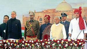 On Tuesday, Gehlot announced Rs 1,000 crore for a farmers’ welfare fund and 5% interest subsidy to loyal customers of Rajasthan State Cooperative Land Development Banks.(HT Photo) On Tuesday, Gehlot announced Rs 1,000 crore for a farmers’ welfare fund and 5% interest subsidy to loyal customers of Rajasthan State Cooperative Land Development Banks.(HT Photo)