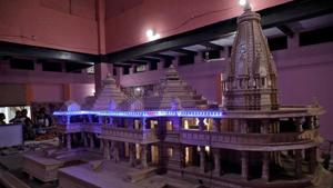 A model of a proposed Ram temple at Ayodhya(Reuters file photo) A model of a proposed Ram temple at Ayodhya(Reuters file photo)