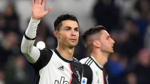 Juventus' Cristiano Ronaldo after the match.(REUTERS) Juventus' Cristiano Ronaldo after the match.(REUTERS)
