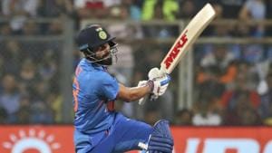 India's captain Virat Kohli bats against West Indies(AP) India's captain Virat Kohli bats against West Indies(AP)