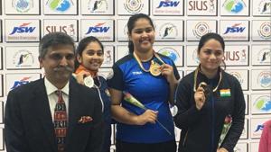 Zeena Khitta won air rifle title.(Twitter) Zeena Khitta won air rifle title.(Twitter)