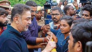 Makkal Needhi Maiam (MNM) founder and actor Kamal Haasan meets students of Madras University, who were protest against the passage of Citizenship Amendment Act (CAA), in Chennai, Wednesday, Dec. 18, 2019.(PTI) Makkal Needhi Maiam (MNM) founder and actor Kamal Haasan meets students of Madras University, who were protest against the passage of Citizenship Amendment Act (CAA), in Chennai, Wednesday, Dec. 18, 2019.(PTI)