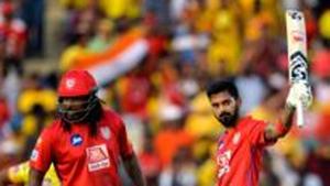 A file photo of Chris Gayle (L) and KL Rahul.(AFP) A file photo of Chris Gayle (L) and KL Rahul.(AFP)