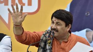 Delhi BJP president Manoj Tiwari speaks to media during the press conference in New Delhi, on November 26.(Sanjeev Verma/HT Photo) Delhi BJP president Manoj Tiwari speaks to media during the press conference in New Delhi, on November 26.(Sanjeev Verma/HT Photo)