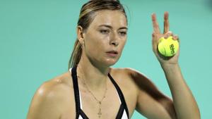 Maria Sharapova from Russia reacts in a match.(AP) Maria Sharapova from Russia reacts in a match.(AP)